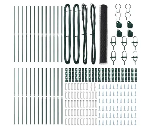 Tvora Su Stulpais Pilka 1.2 X 50 M Pvc Dengtas Plienas
