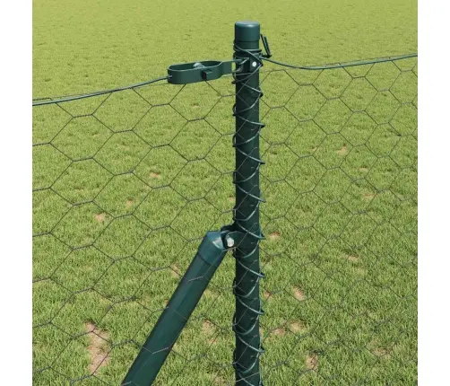 Sešstūra Žogs Pelēks 1.2X50 M Tērauds Vidaxl