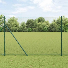 Tvora Su Stulpais Pilka 1.5 X 50 M Pvc Dengtas Plienas