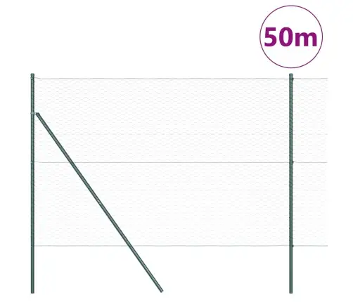 Aiapost Hall 50 X 1,5 M (36 Mm Võrk) Terased Ja Pvc