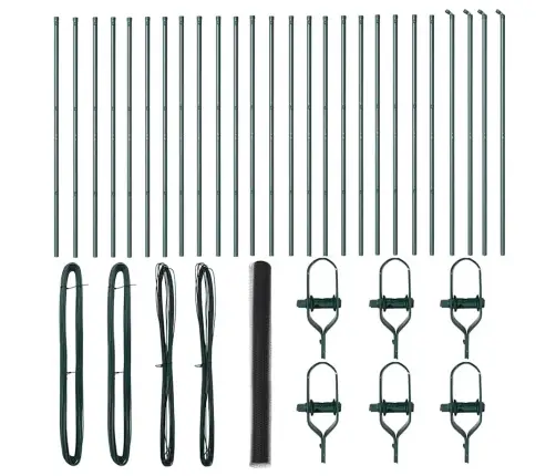 Tvora Su Stulpais Pilka 1.5 X 50 M Pvc Dengtas Plienas