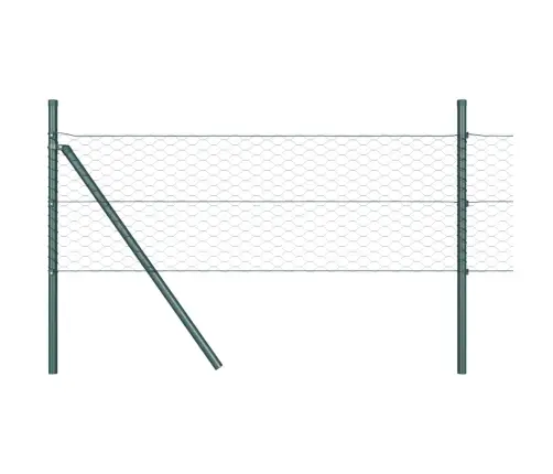 Tvora Su Stulpais Pilka 0.4 X 100 M Pvc Dengtas Plienas