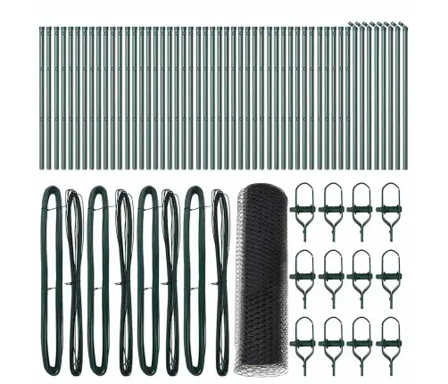 Heksagonālais Žogs Pelēks 0.8X100 M Tērauds Vidaxl