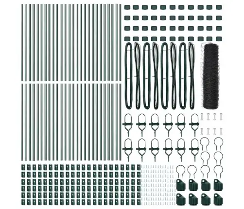 Sešstūra Žogs Pelēks 0.8X100 M Tērauds Vidaxl