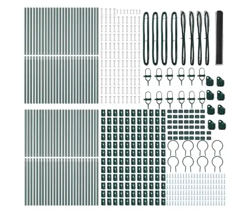 Tvora Su Stulpais Pilka 1 X 100 M Pvc Dengtas Plienas