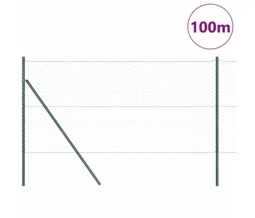 Sešstūra Žogs Pelēks 1X100 M Tērauds Vidaxl