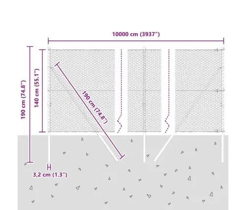 Aiapost Hall 100 X 1,4 M (25 Mm Silm) Terased Ja Pvc