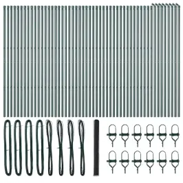 Žogs Ar Stabiem. Pelēka 1.5 X 100 M Pvc Pārklāts Tērauds Vidaxl