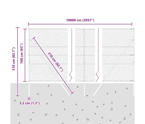 Tvora Su Stulpais Pilka 1.6 X 100 M Pvc Dengtas Plienas Tvora Su Stulpais Pilka 1.6 X 100 M Pvc Dengtas Plienas