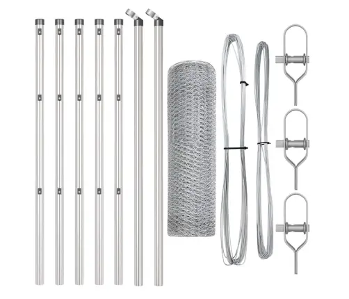 Sešstūra Žogs 0.4X10 M Galvanizēts Tērauds Vidaxl