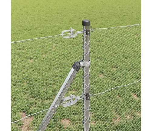 Sešstūra Žogs 0,6X10 M Cinkots Tērauds Vidaxl