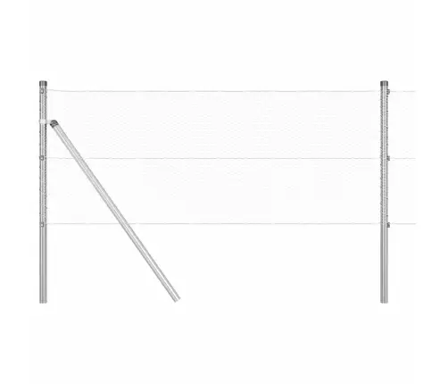 Sešstūra Žogs 0,6X10 M Cinkots Tērauds Vidaxl