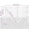 Sešstūra Žogs 0,6X10 M Galvanizētā Tēraudā Vidaxl