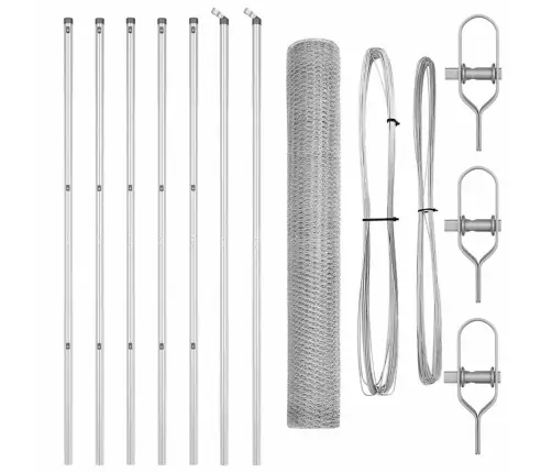 Sešstūra Žogs 1X10 M Galvanizēts Tērauds Vidaxl