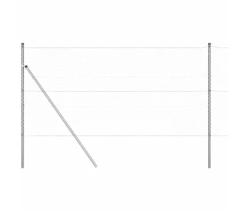 Sešu Stūru Žogs 1,4 X 10 M Cinkota Tērauda Vidaxl