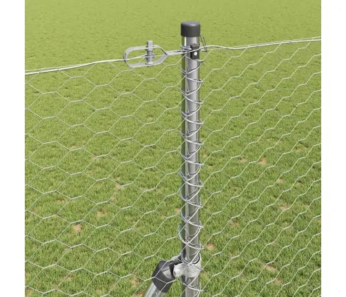 Sešstūra Žogs 1.6X10 M Cinkota Tērauda Vidaxl