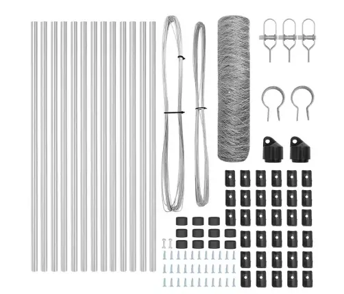 Vidaxl Hexagona Žogs 0.4X25 M Galvanizēts Tērauds