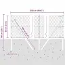 Tvora Su Stulpais Sidabro 0.6 X 25 M Pvc Dengtas Plienas Tvora Su Stulpais Sidabro 0.6 X 25 M Pvc Dengtas Plienas