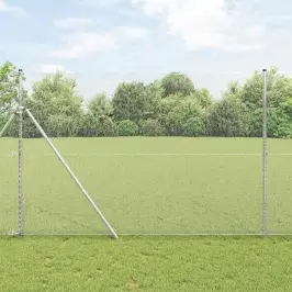 Aed Koos Postidega Hõbedane 1.5 X 25 M Pvc Kaetud Teras