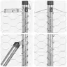 Aed Koos Postidega Hõbedane 1.6 X 25 M Pvc Kaetud Teras