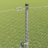 Aed Koos Postidega Hõbedane 1.6 X 25 M Pvc Kaetud Teras