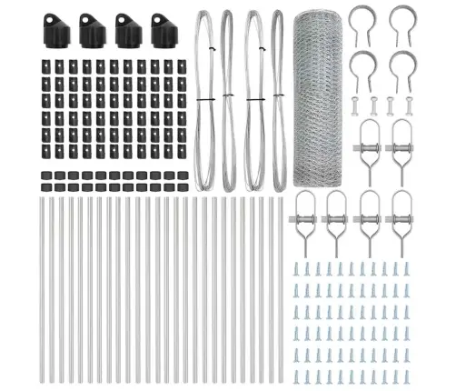 Sešstūris Žogs 0.4X50 M No Galvanizēta Tērauda Vidaxl