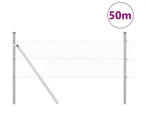Sešstūra Žogs 0,5X50 M Cinkots Tērauds Vidaxl