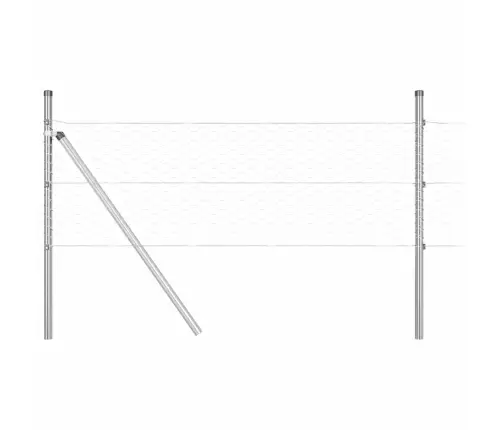 Tvora Su Stulpais Sidabro 0.6 X 50 M Pvc Dengtas Plienas