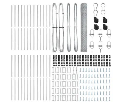 Tvorelės Stulpas Sidabro 50 X 1 M (13 Mm Tinklas) Plienas