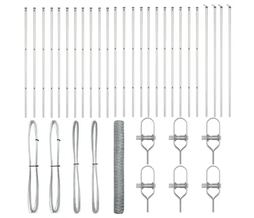 Sešstūra Žogs 1X50 M Cinkots Tērauds Vidaxl