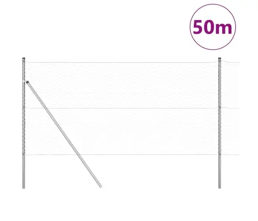Sešstūra Žogs 1X50 M Cinkots Tērauds Vidaxl