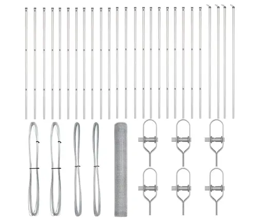 Sešstūru Žogs 1.2X50 M Galvanizēts Tērauds Vidaxl