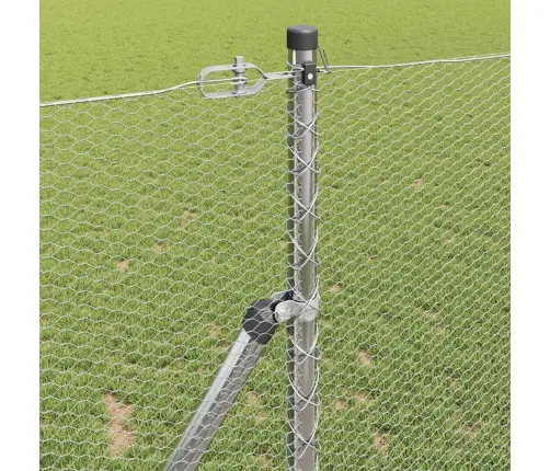 Sešstūra Žogs 1.4X50 M Cinkota Tērauda Vidaxl