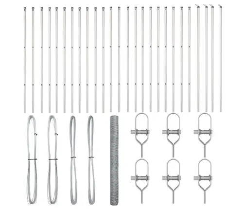 Sešstūra Žogs 1.5X50 M Cinkots Tērauds Vidaxl