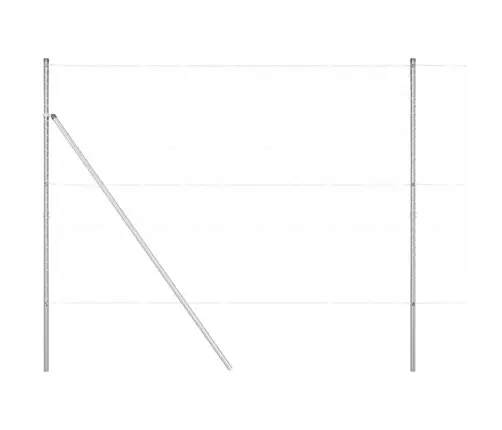 Sešstūra Žogs 1.5X50 M Cinkots Tērauds Vidaxl