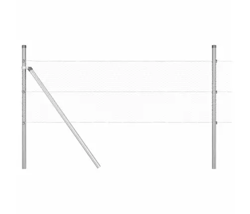 Tvora Su Stulpais Sidabro 0.4 X 100 M Pvc Dengtas Plienas