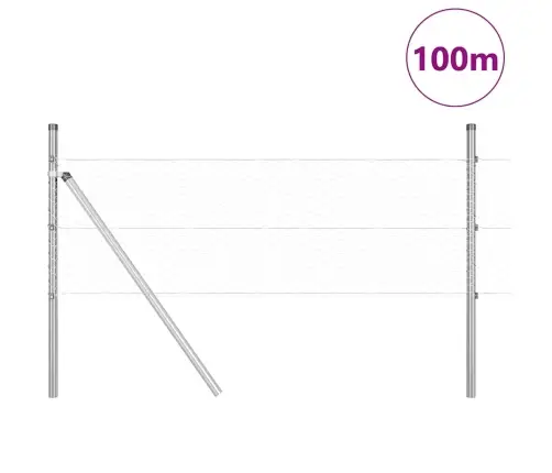 Aiapost Hõbedane 100 X 0,4 M (25 Mm Võrku) Teras