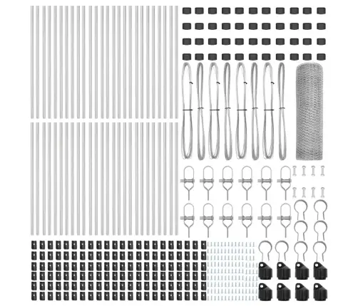 Sešstūra Žogs 0.5X100 M Cinkota Tērauda Vidaxl