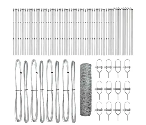 Heksagonālais Žogs 0.6X100 M Galvanizēts Tērauds Vidaxl