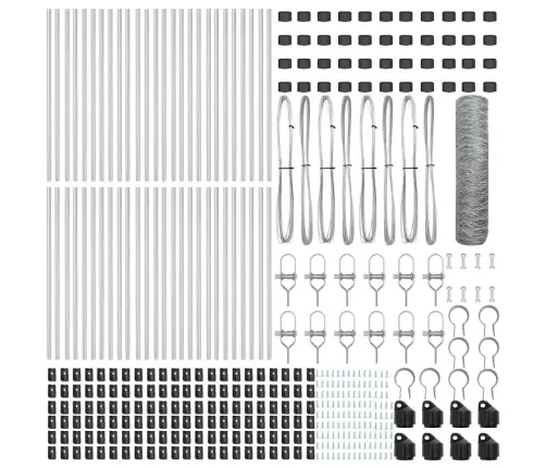 Heksagona Žogs 0.8X100 M Galvanizēts Tērauds Vidaxl