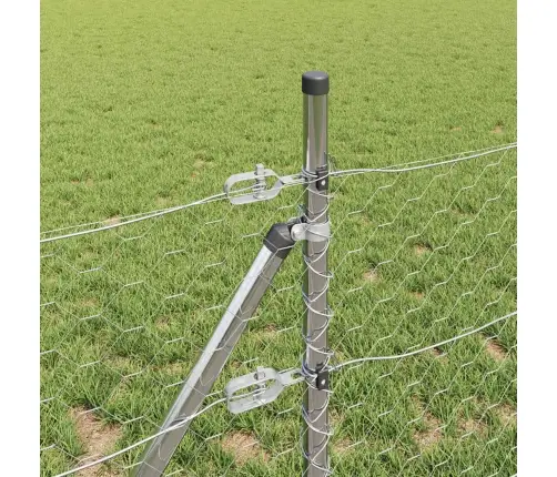 Sešstūru Žogs 0.8X100 M Cinkots Tērauds Vidaxl
