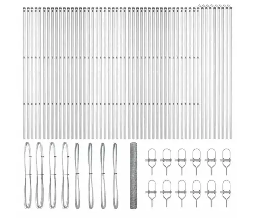 Aiapost Hõbedane 100 X 1,2 M (50 Mm Võrk) Teras