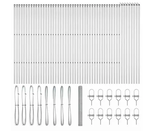 Sešstūra Žogs 1.6X100 M Cinkots Tērauds Vidaxl