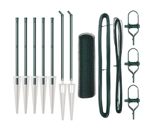 Aiapost Roheline 10 X 0,5 M (13 Mm Võrgu) Terased Ja Pvc