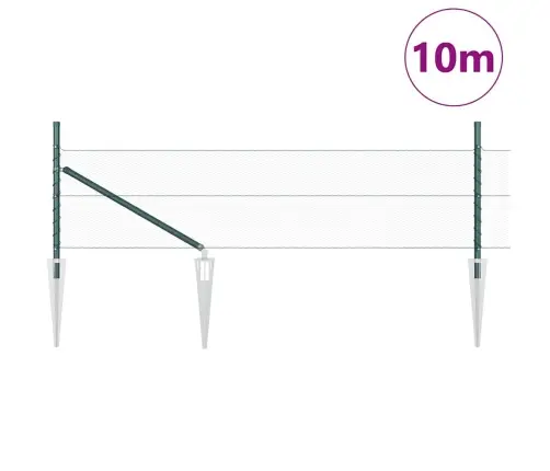 Aiapost Roheline 10 X 0,5 M (13 Mm Võrgu) Terased Ja Pvc