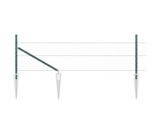 Aed Koos Postidega Roheline 0.5 X 10 M Pvc Kaetud Teras