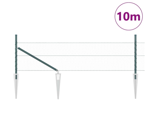 Tvora Su Stulpais Žalia 0.5 X 10 M Pvc Dengtas Plienas