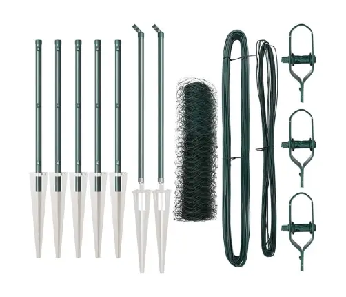 Heksagona Žogs Zaļš 0.5X10 M Tērauds Vidaxl