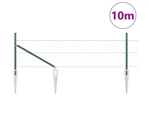 Heksagona Žogs Zaļš 0.5X10 M Tērauds Vidaxl