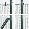Aed Koos Postidega Roheline 1 X 10 M Pvc Kaetud Teras